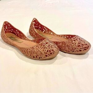 Mini Melissa + Campana Shoes Girls 2 Papel Copper Jelly Slip Ons Summer Spring